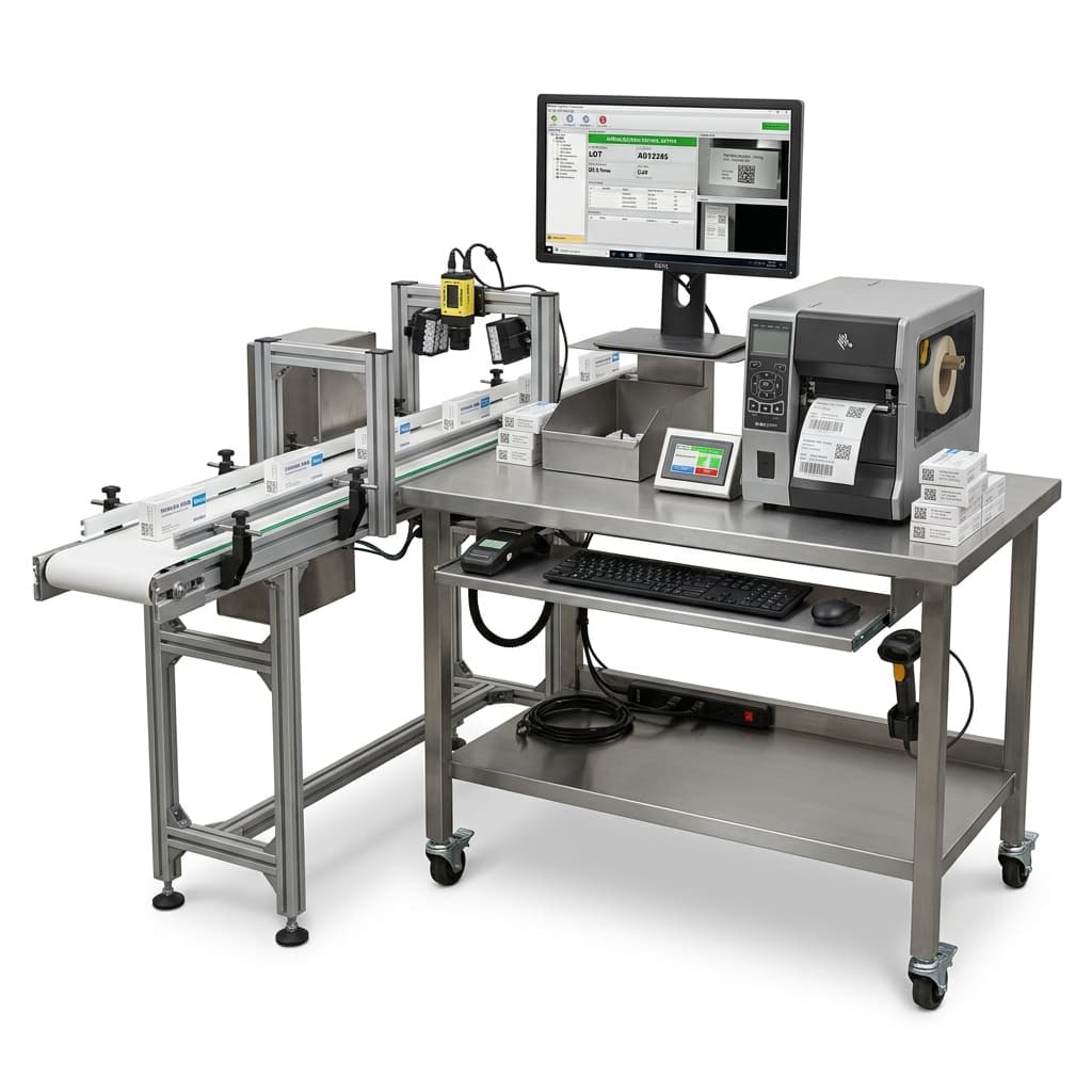 Barcode Printer & Serialization Station